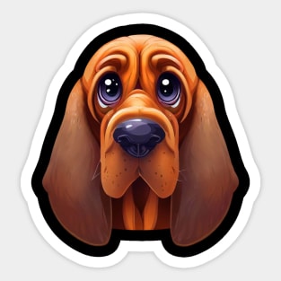 Cuddle-worthy Bloodhound Sticker